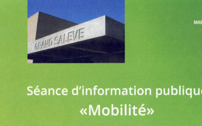 Séance d’information publique “Mobilité” !