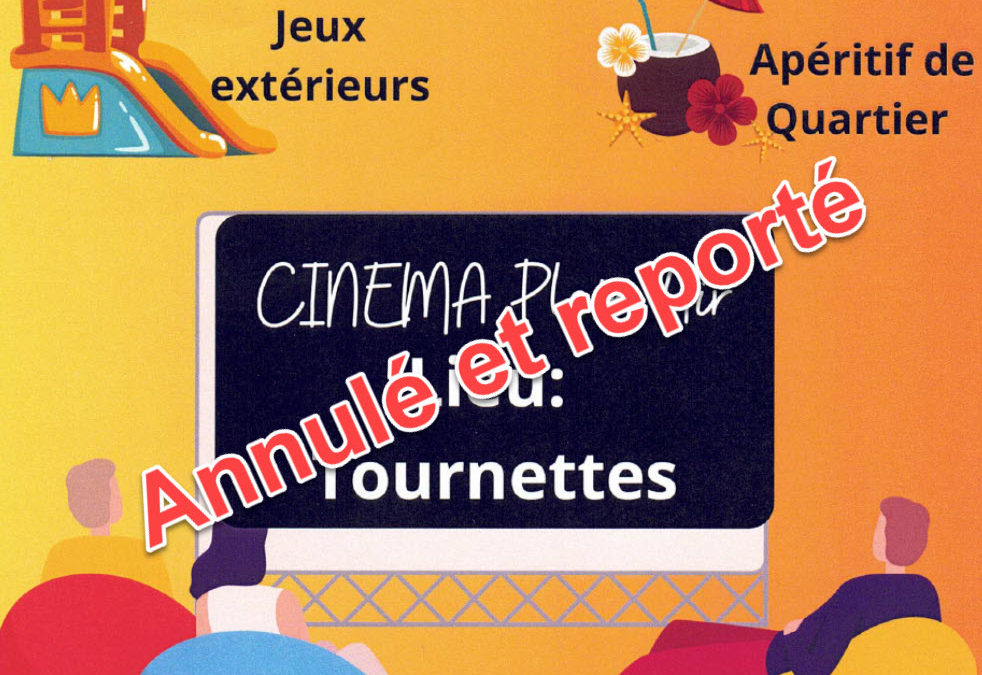 Cinéma et activités 4 août 2023 – Annulé