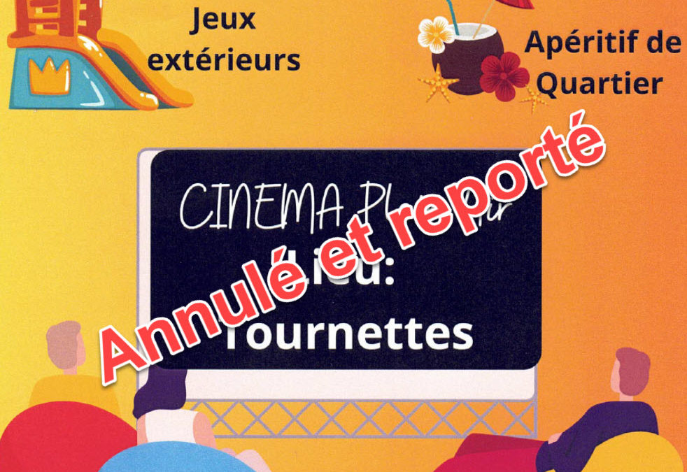 Cinéma et activités 4 août 2023 – Annulé